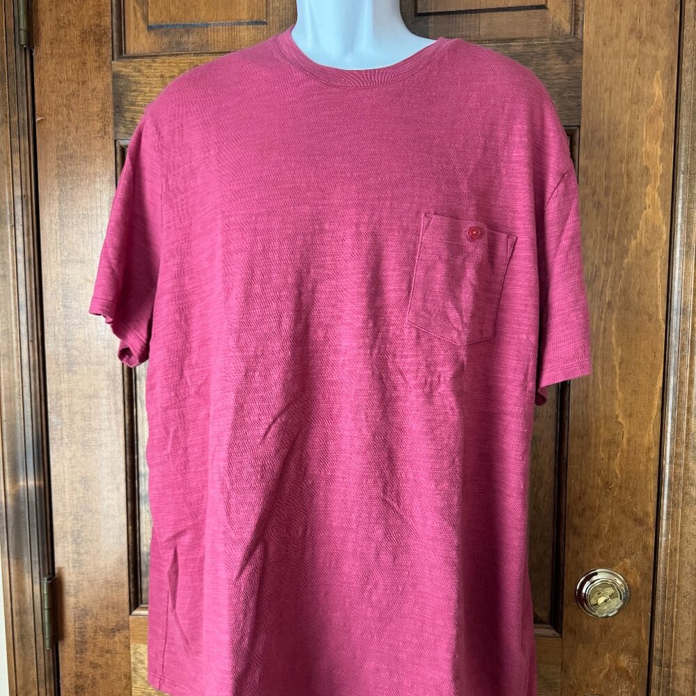 Express Rasberry Crewneck Short Sleeve Tee w/Pocket XXL